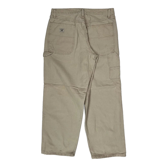 Wrangler Carpenter Trousers - 32W 31L Beige Cotton