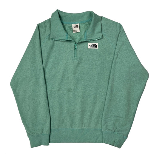 The North Face 1/4 Zip - Medium Green Cotton