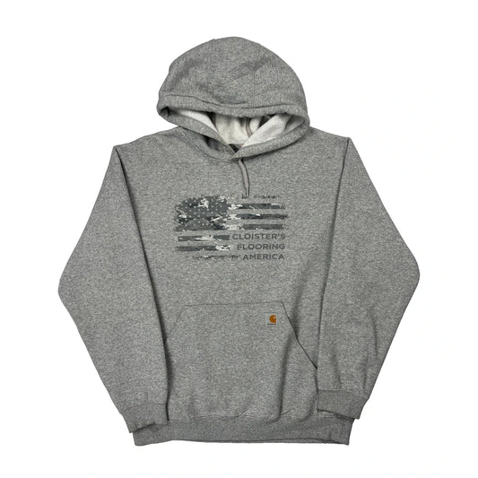 Carhartt Hoodie - Large Grey Cotton Blend