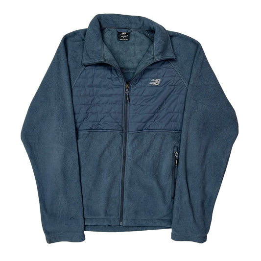 New Balance Fleece Jacket - Small Blue Polyester
