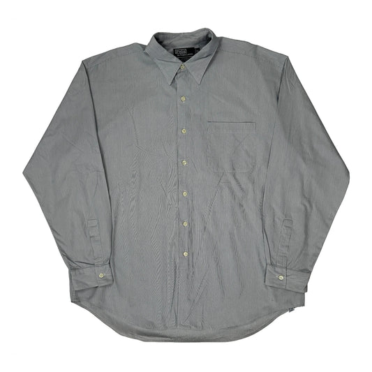 Kindred Polo By Ralph Lauren Striped Shirt - XL Grey Cotton