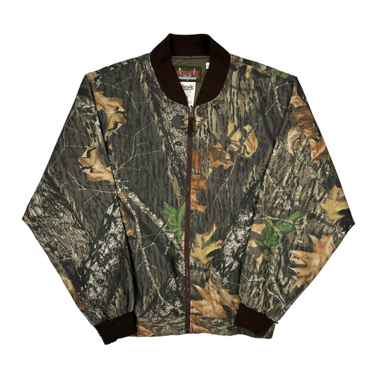 Vintage Scentlock Camo Bomber Jacket - Large Camo Polyester