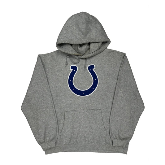 Football Team Logo Reebok Football Hoodie - Large Grey Cotton Blend