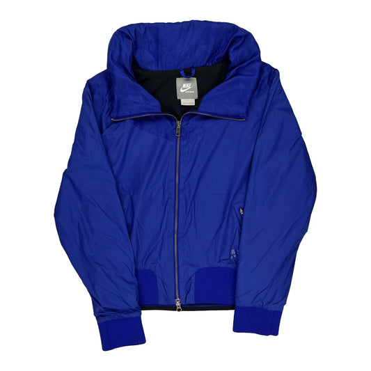 Nike Bomber Jacket - Large Blue Polyester
