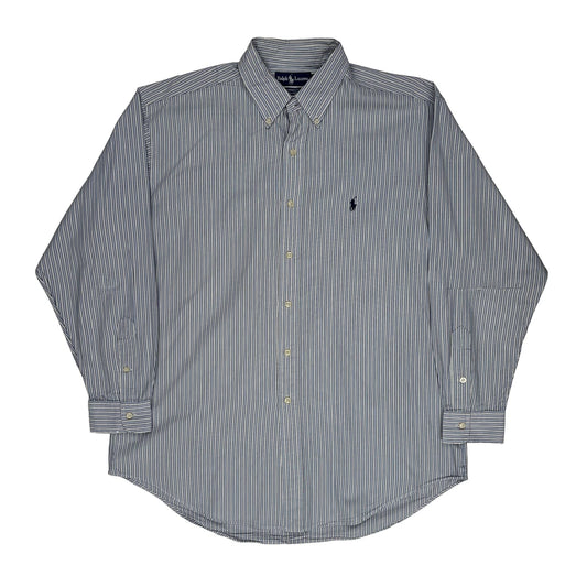 Yarmouth Ralph Lauren Striped Shirt - Large Blue Cotton