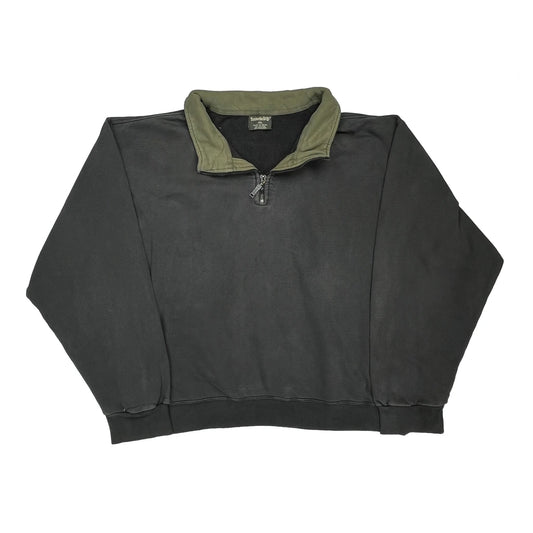 Timberland 1/4 Zip - 2XL Black Cotton Blend