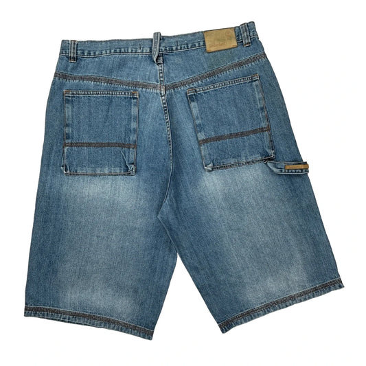 Timberland Cargo Denim Shorts - 34W 12L Blue Denim