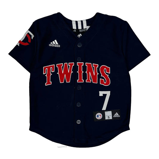 Vintage Age 4 Adidas Mlb Jersey - Small Navy Polyester