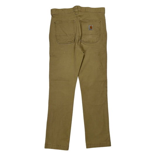 Carhartt Trousers - 28W 30L Khaki Cotton Blend