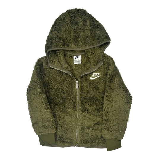 Age 3-4 Nike Hoodie - XS Green Faux Fur