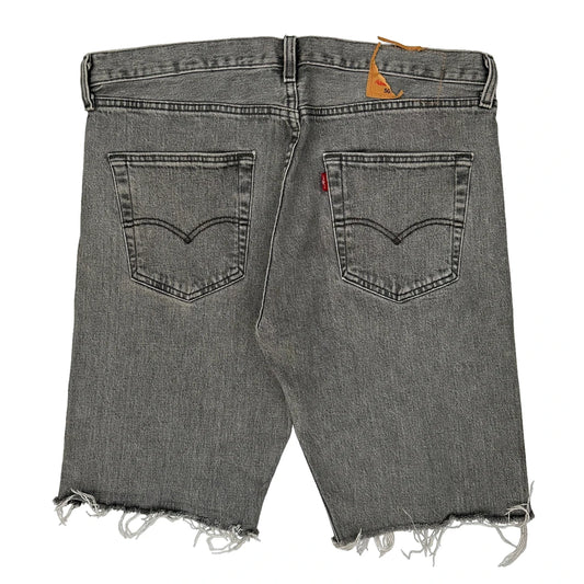 Levis Denim Shorts - 36W 10L Grey Cotton