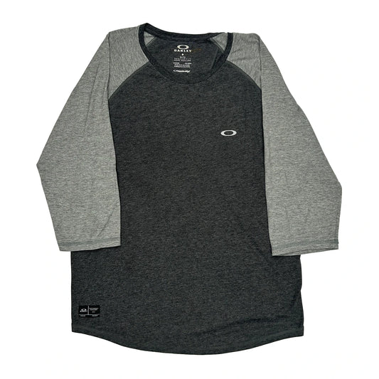 Oakley Long Sleeve T-Shirt - XL Grey Cotton Blend