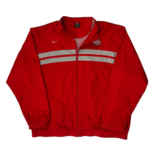 Vintage Ohio State Nike Striped Track Jacket - 2XL Red Nylon