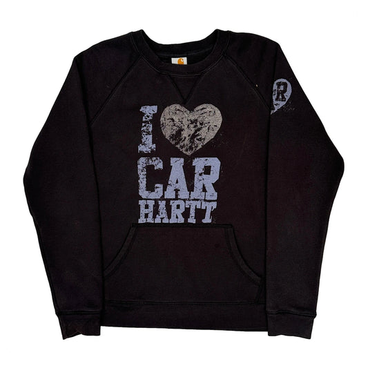 Carhartt Sweatshirt - Medium Black Cotton Blend