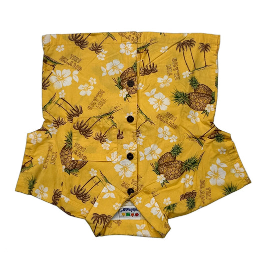 Age 18 Months Caribbean Floral Bodysuit - 3XS Yellow Cotton