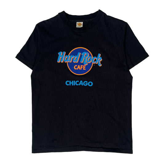 Chicago Hard Rock Cafe Graphic T-Shirt - XL Black Cotton