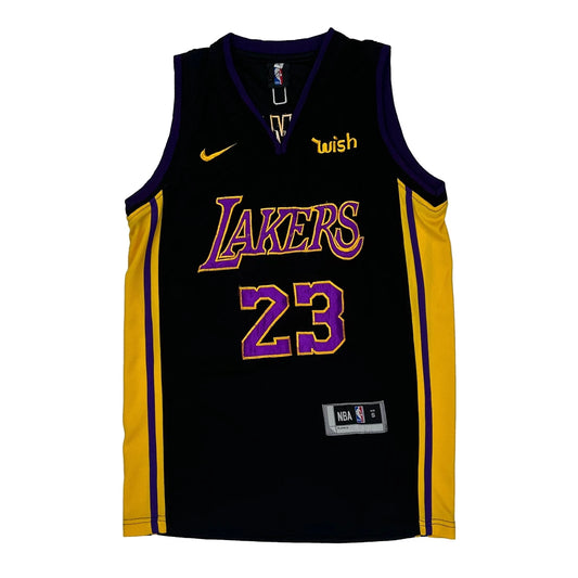 Los Angeles Lakers Nike Lebron James Nba Jersey - Small Black Polyester