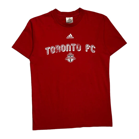 Toronto Fc Adidas Football T-Shirt - Small Red Cotton