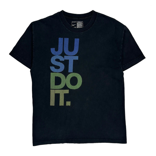 Just Do It Nike T-Shirt - Large Black Cotton