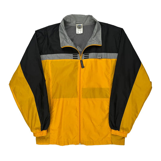 Vintage Adidas Windbreaker - Large Yellow Polyester