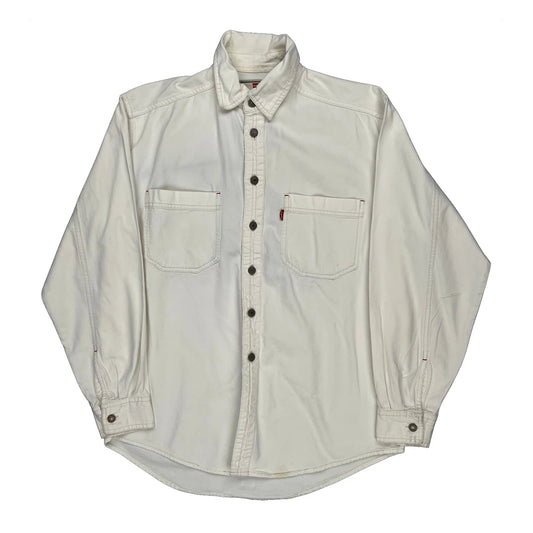 Levis Denim Shirt - Medium White Cotton