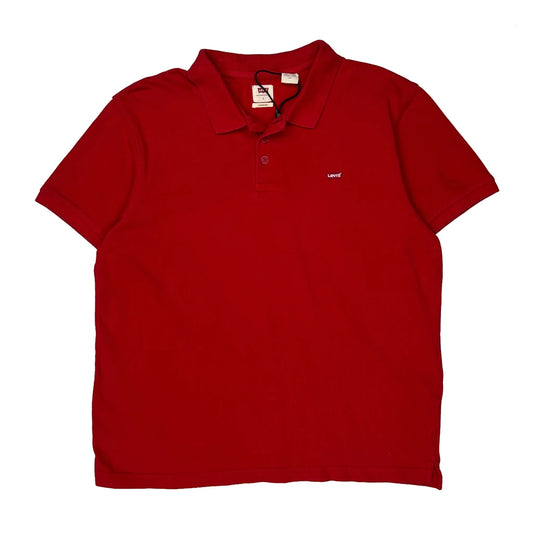 Levis Polo Shirt - Large Red Cotton