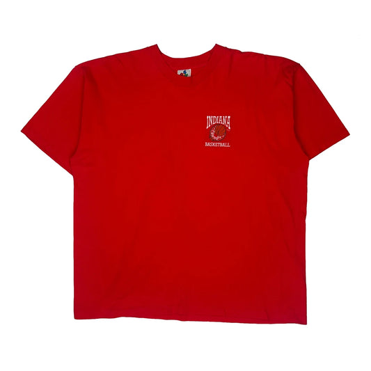 Vintage Indiana Basketball Midwest College T-Shirt - XL Red Cotton