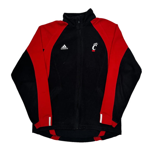 University Of Cincinnati Adidas Track Jacket - Medium Black Polyester