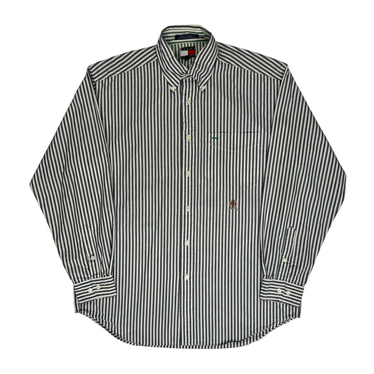 Tommy Hilfiger Striped Shirt - Small Black & White Cotton