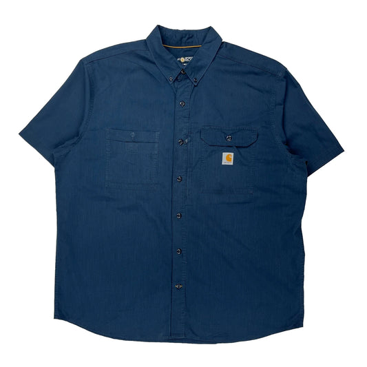 Carhartt Short Sleeve Shirt - 2XL Blue Cotton