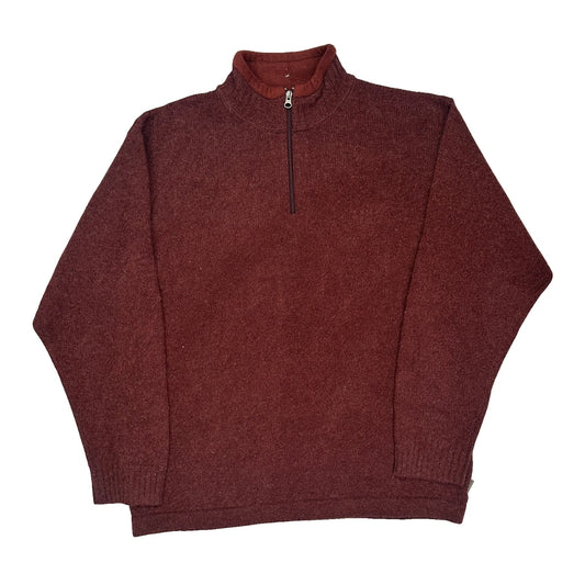 Woolrich Jumper - Large Burgundy Wool