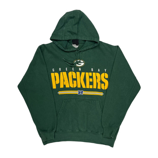 Vintage Green Bay Packers Nfl Football Hoodie - Large Green Cotton