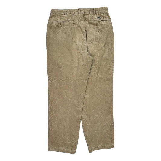 Polo By Ralph Lauren Cord Trousers - 34″ Waist Beige Cotton