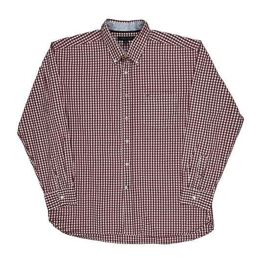 Vintage Tommy Hilfiger Checked Shirt - XL Red Cotton