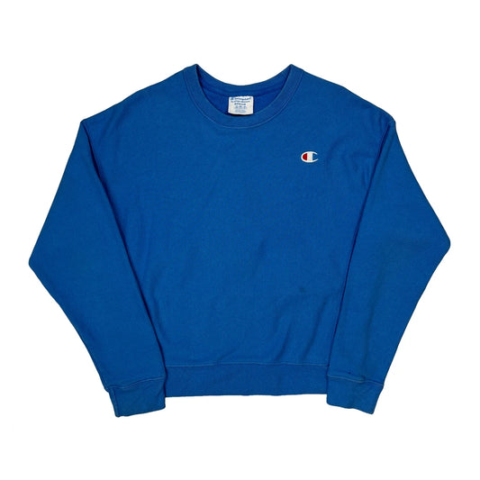 Reverse Weave Champion Sweatshirt - Medium Blue Cotton