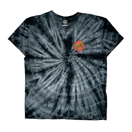 Santa Cruz Tie-Dye T-Shirt - Large Black Cotton
