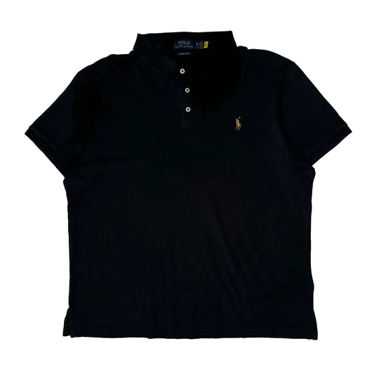 Vintage Polo By Ralph Lauren Slim Fit Polo Shirt - XL Black Cotton