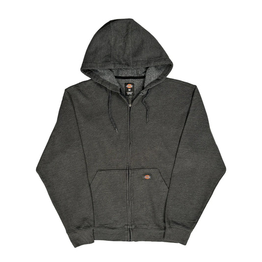 Dickies Full Zip Hoodie - Medium Grey Cotton Blend