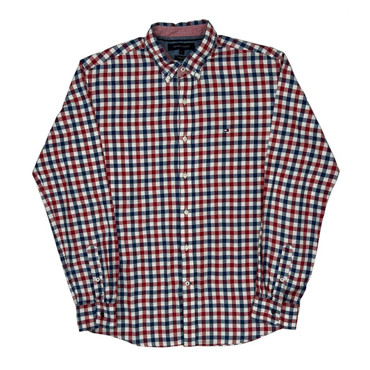 Tommy Hilfiger Checked Shirt - Large Multicoloured Cotton