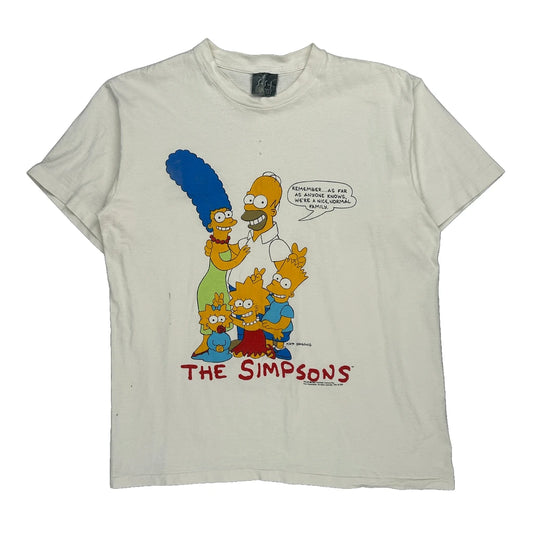The Simpsons Single Stitch T-Shirt - Large White Cotton