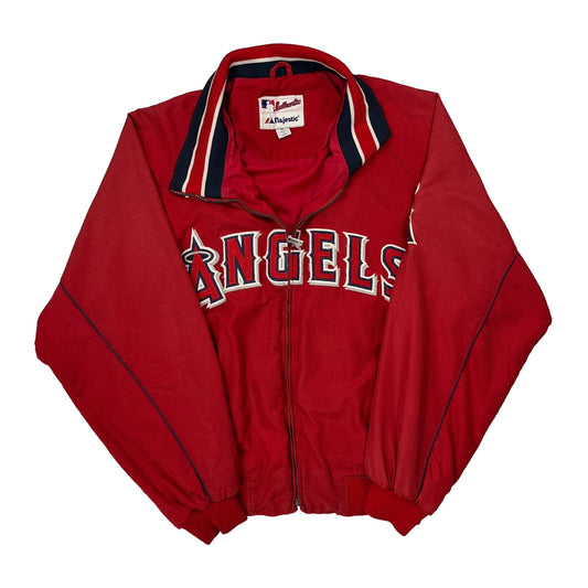Angels Majestic Baseball Jacket - Medium Red Polyester