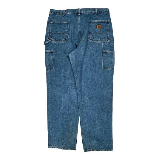 Carhartt Double Knee Carpenter Jeans - 40W 32L Blue Cotton