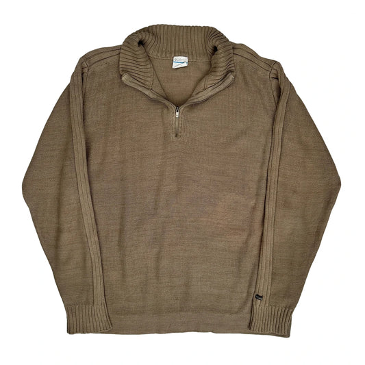 Columbia 1/4 Zip - XL Beige Knitted