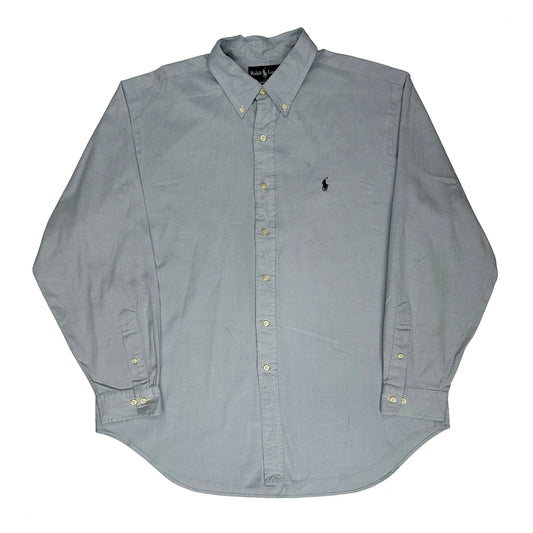 Classic Fit Ralph Lauren Shirt - XL Blue Cotton