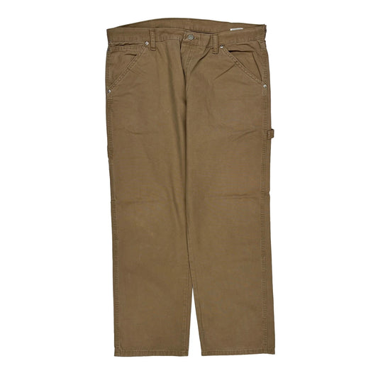 Wrangler Carpenter Trousers - 38W 30L Brown Cotton