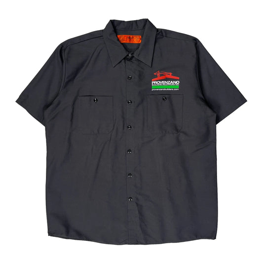 Vintage Red Kap Short Sleeve Shirt - XL Black Polyester Blend