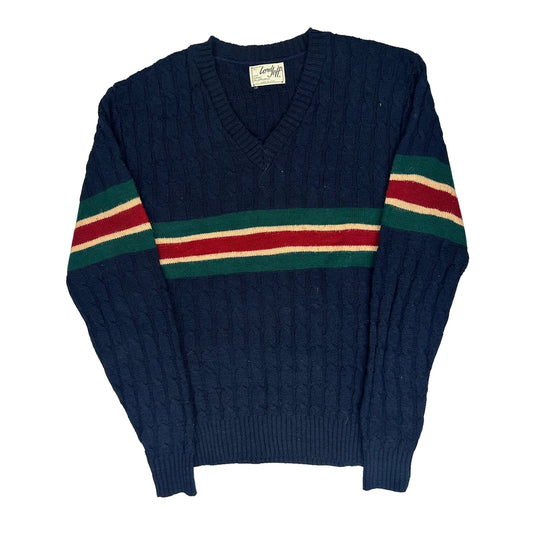 Lord Jeff V-Neck Jumper - XL Navy Acrylic