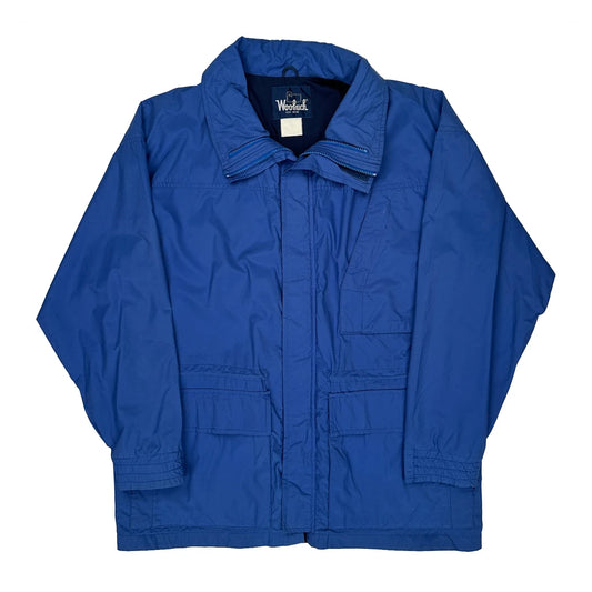 Vintage Woolrich Windbreaker - XL Blue Nylon