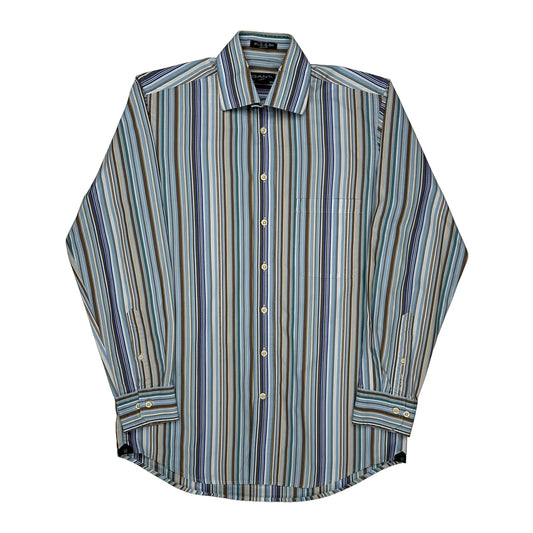 Gant Striped Shirt - Small Blue Cotton