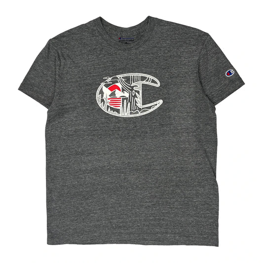 Champion T-Shirt - Medium Grey Cotton Blend